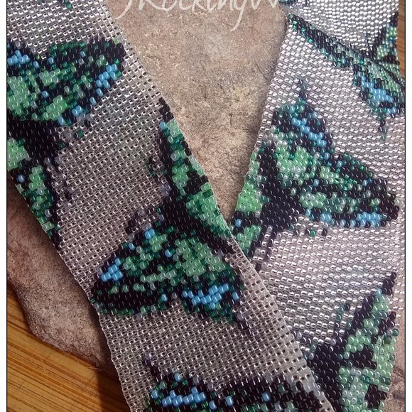 JRW Custom Cowboy Infinity Hat Band Butterflies main image 4